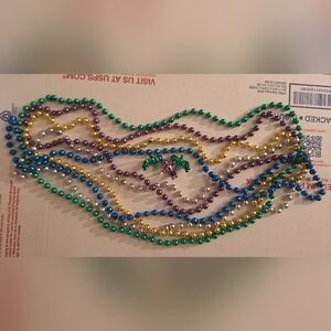 Colorful Beaded Necklace Set with King Babies for Mardi Gras
